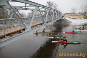 У Слоніме адбылося ўрачыстае адкрыццё новага пешаходнага моста праз Шчару