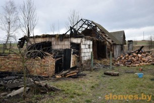 У гаспадарчай пабудове згарэў мужчына